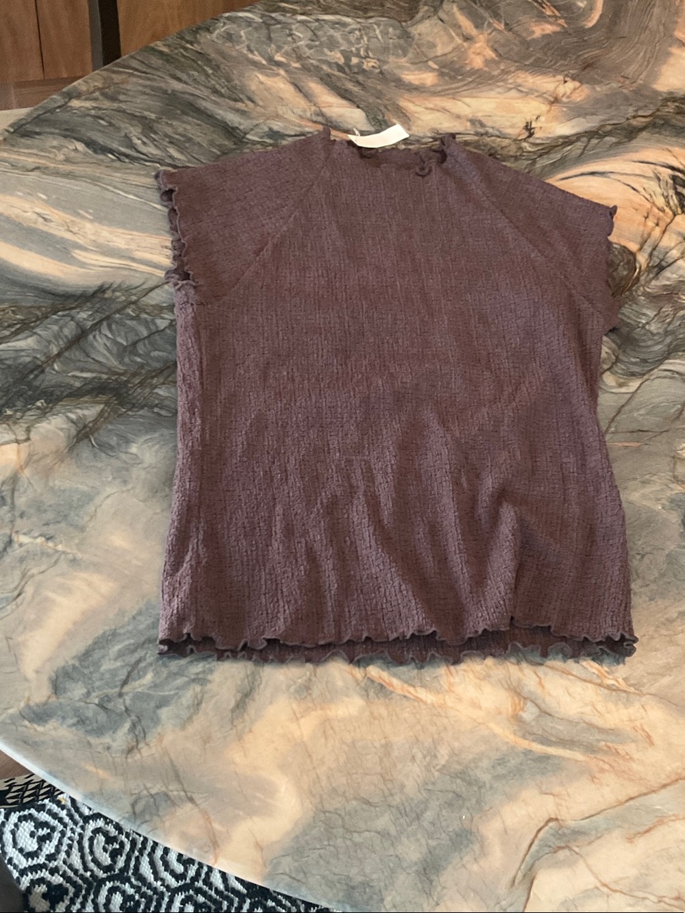 Madewell Plum Textured Short-Sleeve Tee